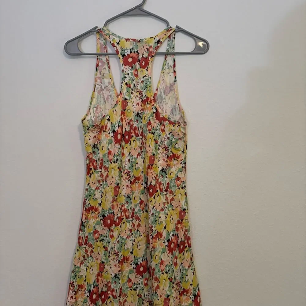J.Crew Alicia cupro-blend racerback slip dress in painterly floral Size 6